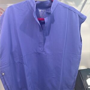 Figs blueberry Rafaela oversize scrub top